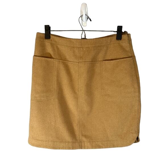 Vineyard Vines Beige Wool Blend Lined Mini Skirt With Pockets Women Sz 8 - Picture 1 of 11